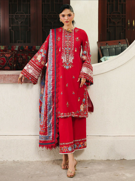 Binilyas Lumina Summer Lawn Embroidered Unstitched 3-Piece Suit-L73-B
