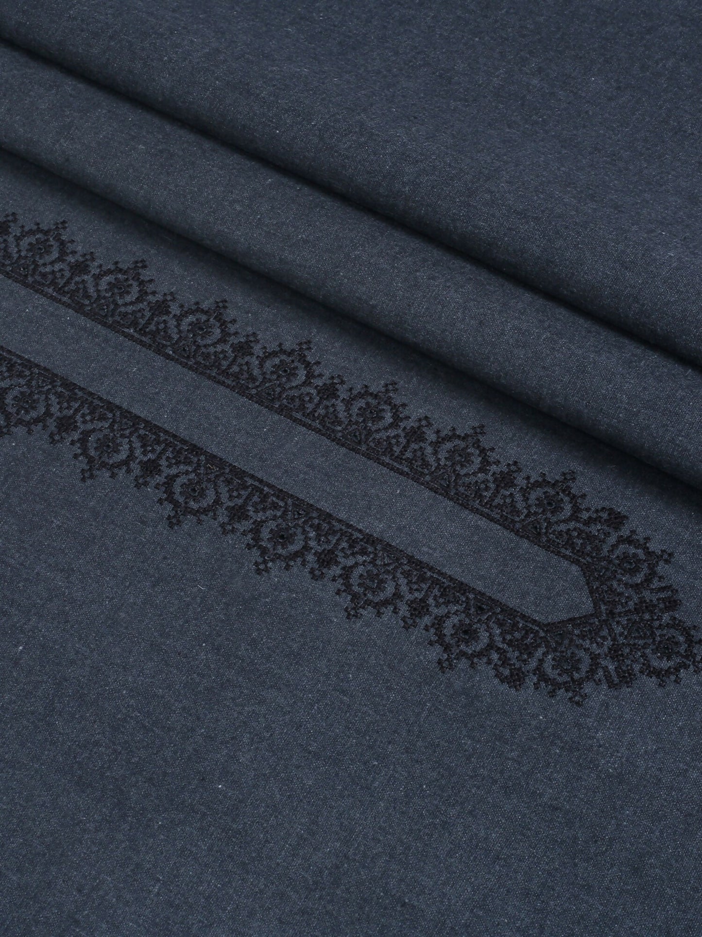Fabrich Men Khaddar Cutwork Embroidered Unstitched Shalwar Kameez-GTS-KB-014