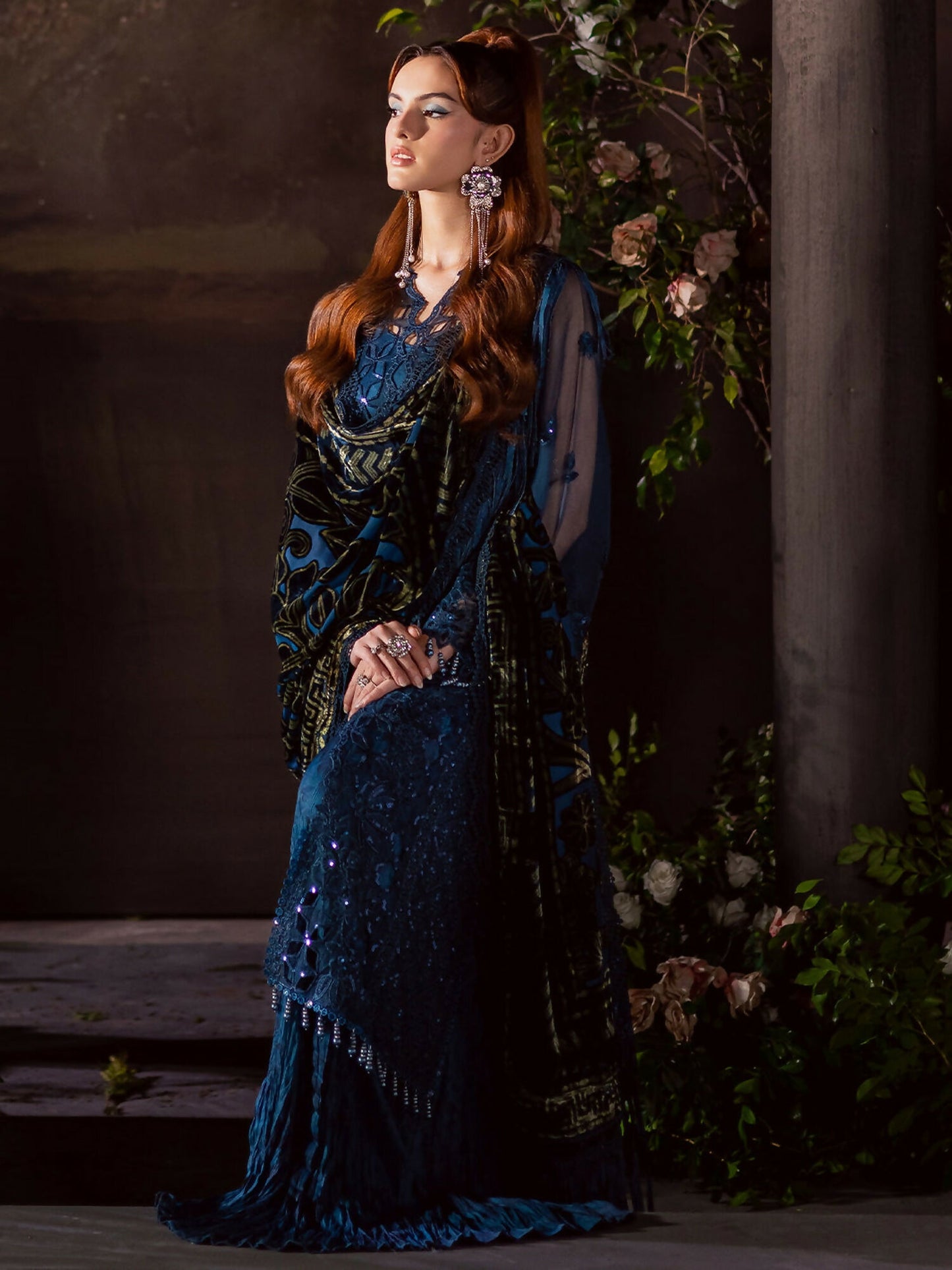 Mahnur Amelia Kotrai Embroidered Unstitched 3-Piece Suit-CK-008