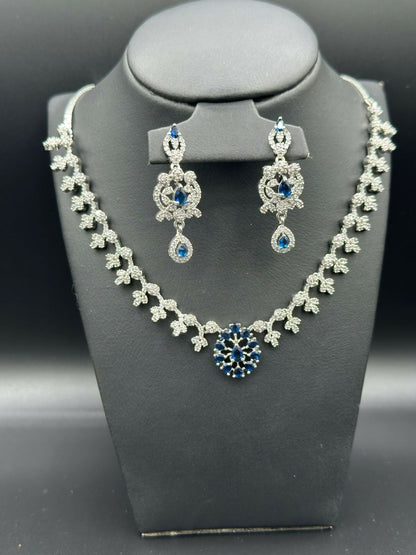 H&A Jewellery One Carat Silver Rhodium Plated Jewellery Set