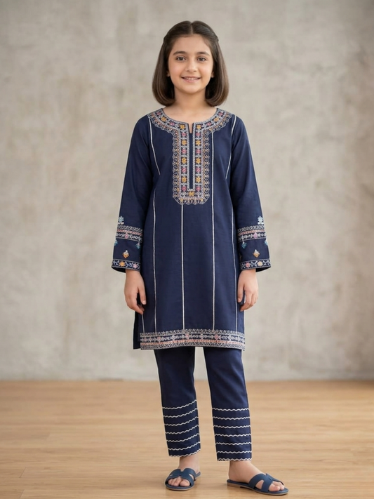 Blue Bin Shaukat Pima Lawn Embroidered Stitched 2-Piece Suit