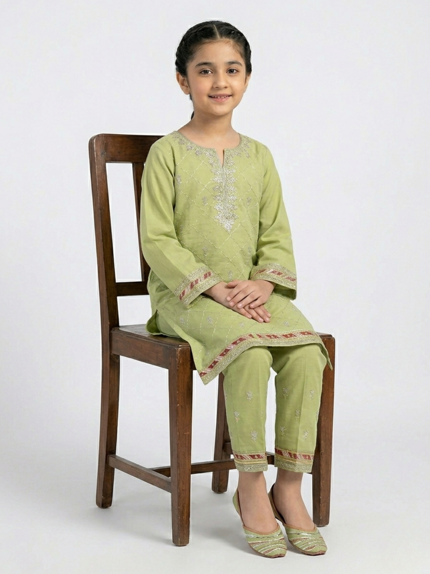 Mint Green Bin Shaukat Pima Lawn Embroidered Stitched 2-Piece Suit