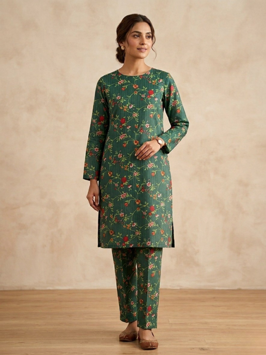 Green Bin Shaukat Lawn Printed Unstitched 2-Piece Suit