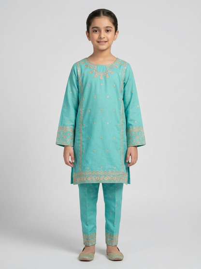 Cyan Bin Shaukat Pima Lawn Embroidered Stitched 2-Piece Suit