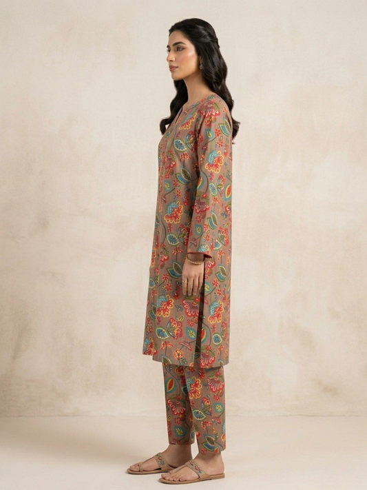Multi Bin Shaukat Lawn Printed Unstitched 2-Piece Suit