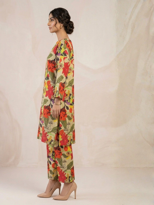 Multi Bin Shaukat Lawn Printed Unstitched 2-Piece Suit