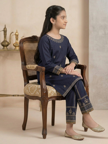 Blue Bin Shaukat Pima Lawn Embroidered Stitched 2-Piece Suit