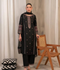 Silai Libas Linen Embroidered Stitched 3-Piece Suit-Black Horiya