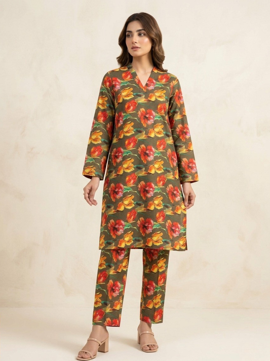 Multi Bin Shaukat Lawn Printed Unstitched 2-Piece Suit