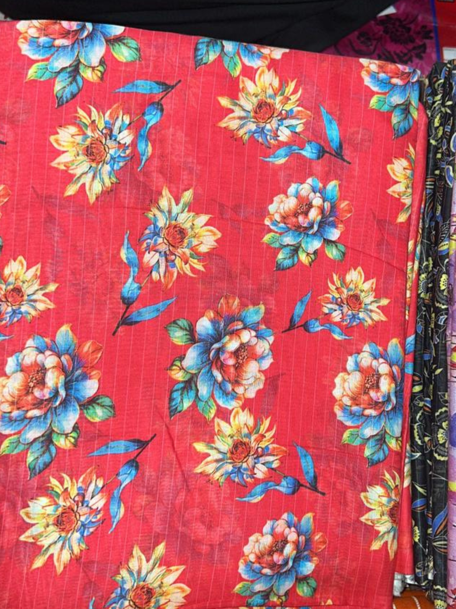 Red Bin Shaukat Lawn Printed Unstitched 2-Piece Suit