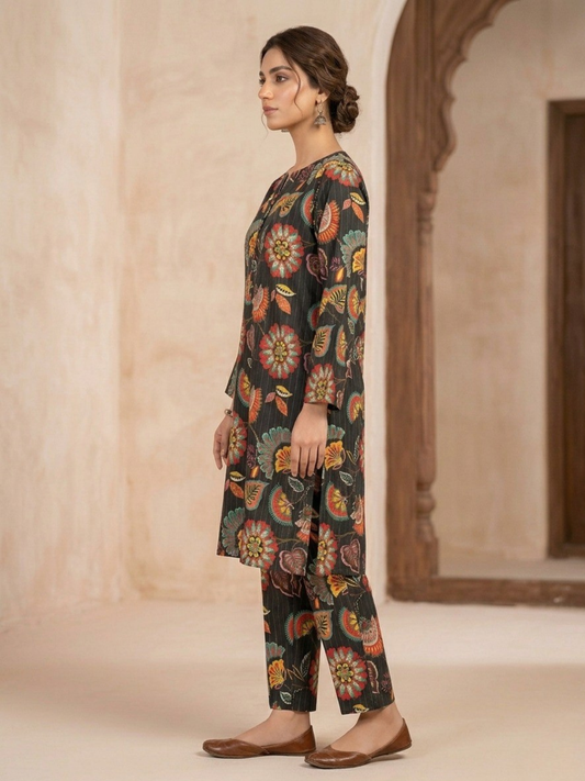 Black Bin Shaukat Lawn Printed Unstitched 2-Piece Suit