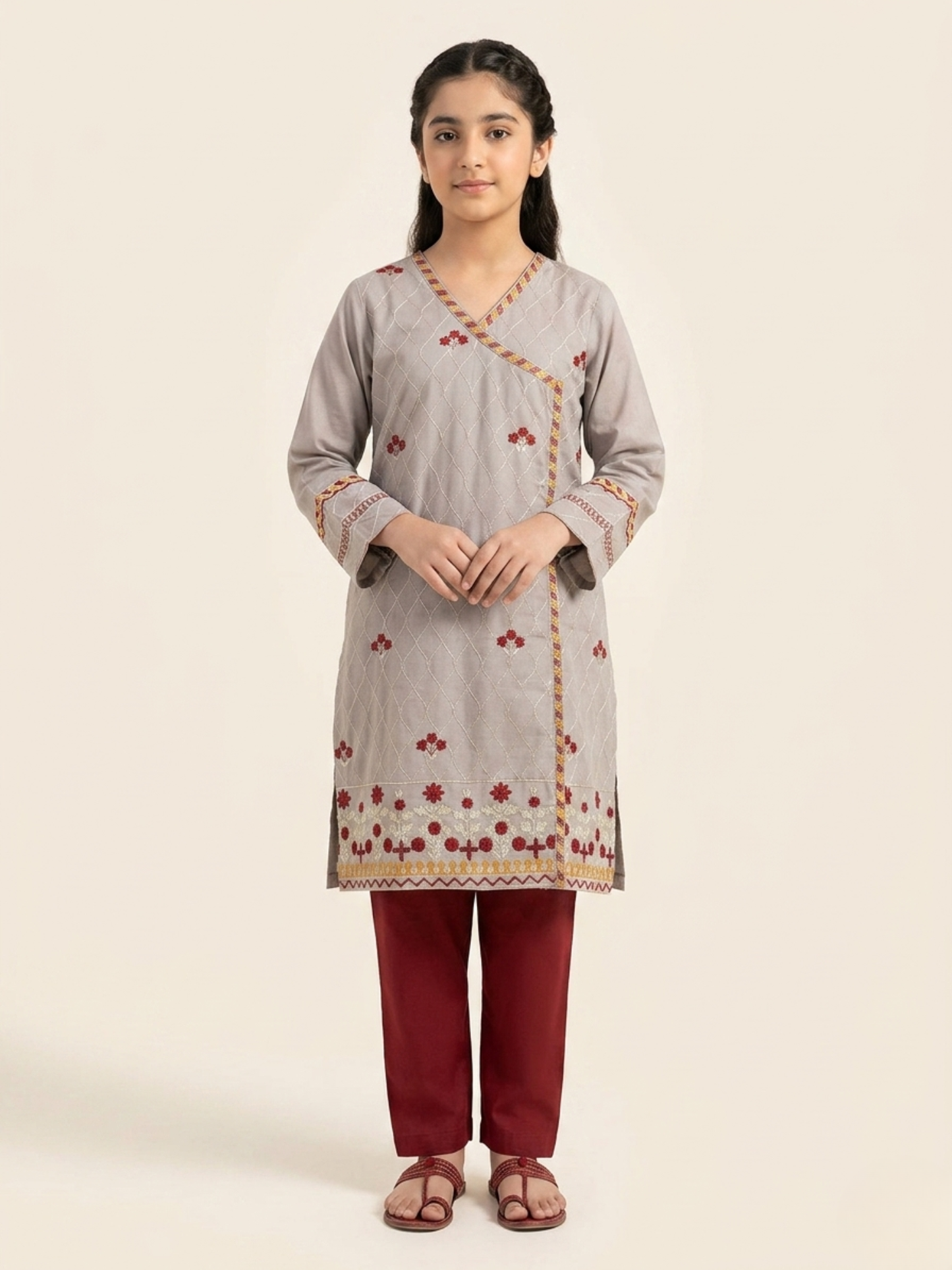Grey Bin Shaukat Pima Lawn Embroidered Stitched 2-Piece Suit