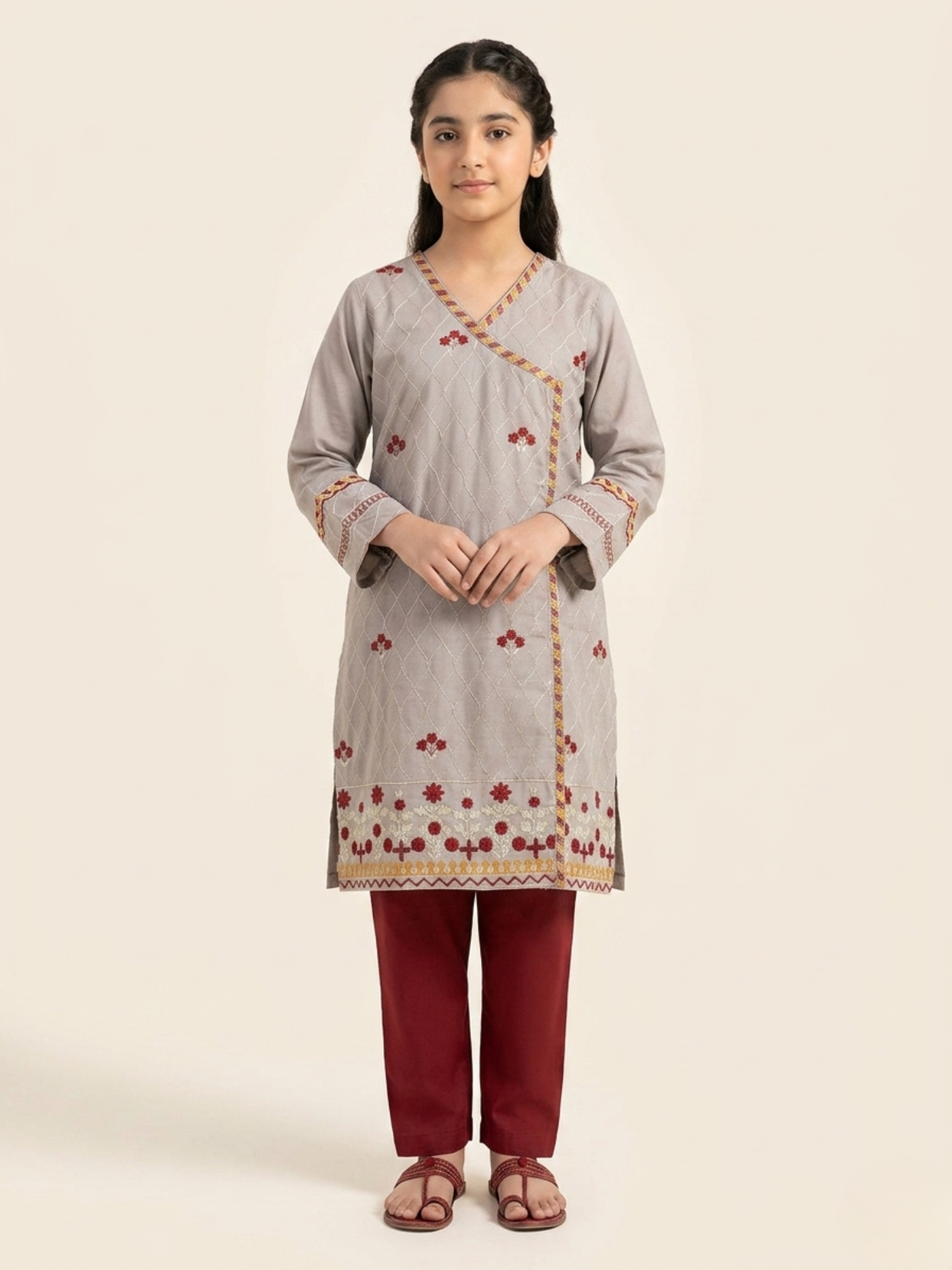 Grey Bin Shaukat Pima Lawn Embroidered Stitched 2-Piece Suit