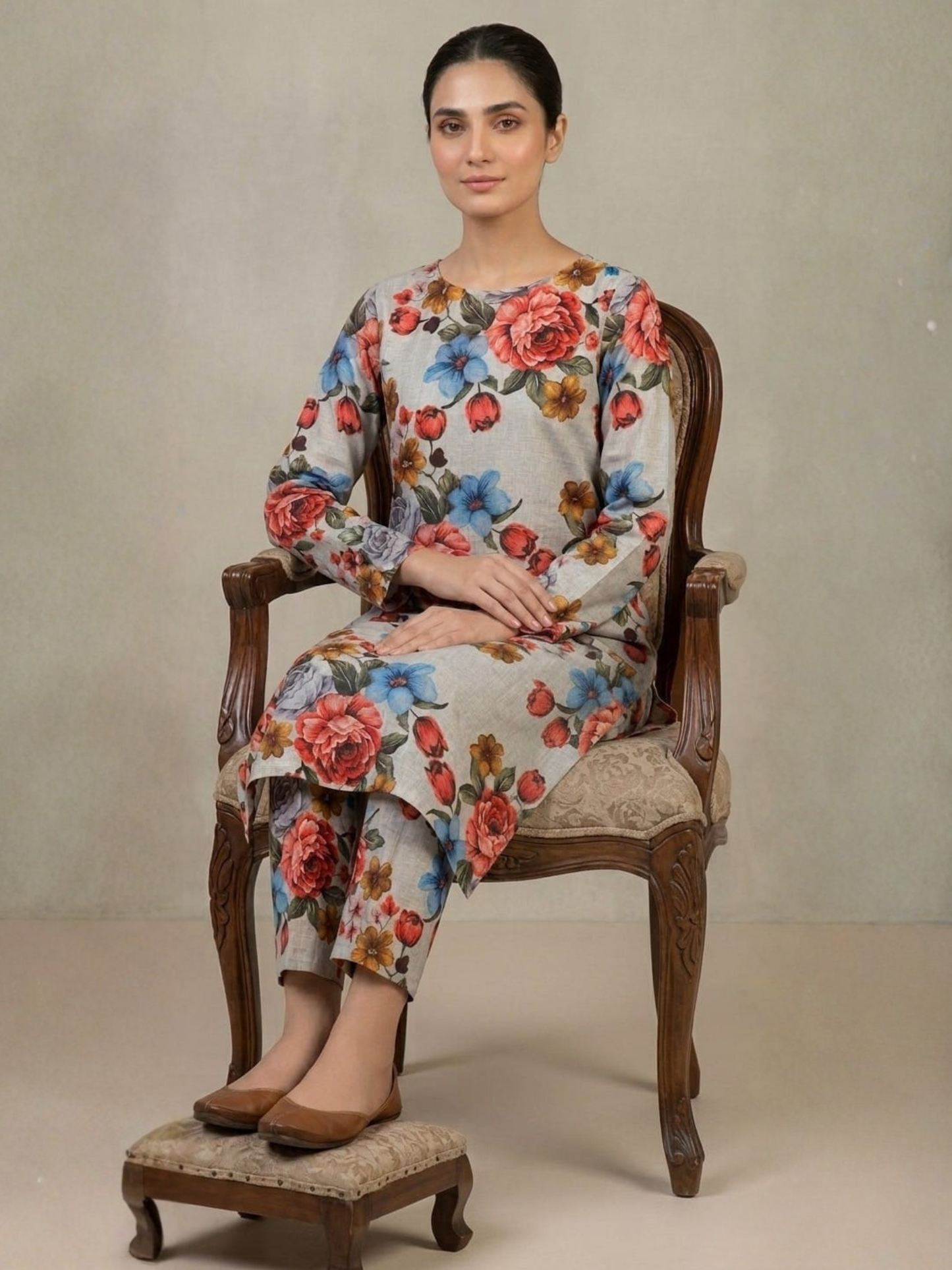 Multi Bin Shaukat Lawn Printed Unstitched 2-Piece Suit