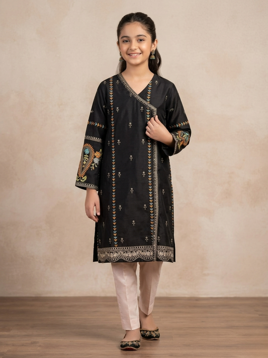 Black Bin Shaukat Pima Lawn Embroidered Stitched 2-Piece Suit
