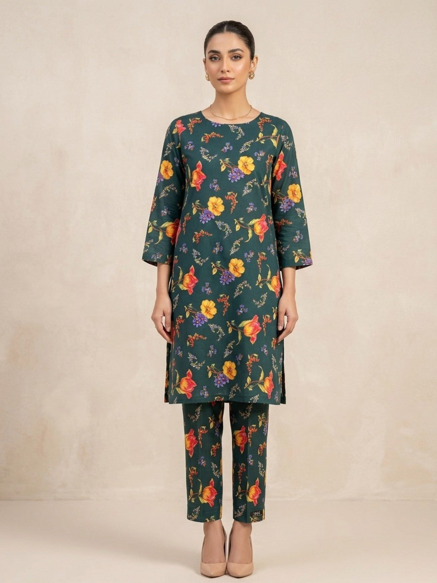 Green Bin Shaukat Lawn Printed Unstitched 2-Piece Suit