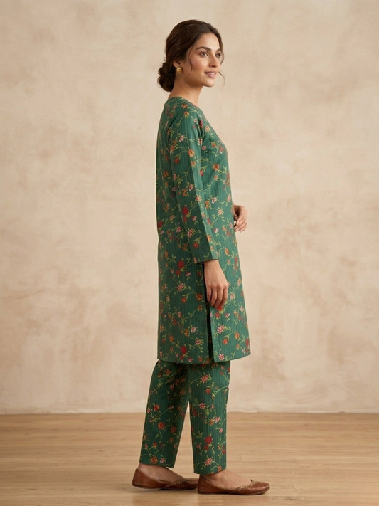 Green Bin Shaukat Lawn Printed Unstitched 2-Piece Suit