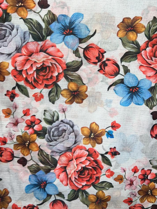 Multi Bin Shaukat Lawn Printed Unstitched 2-Piece Suit