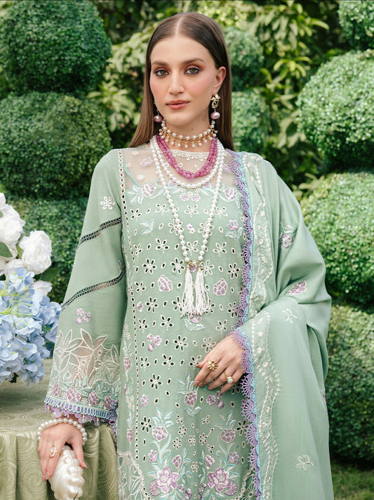 Mahnur Secret Garden Karandi Embroidered Stitched 3-Piece Suit–SG-002