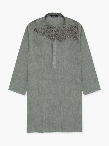 Velvour Boys Cotton Embroidered Stitched Kurta-VB202-C
