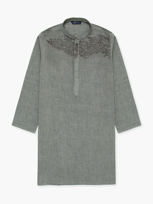 Velvour Boys Cotton Embroidered Stitched Kurta-VB202-C