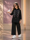 Velvour Girls Cotton Embroidered Co-Ord Set-VG213-A