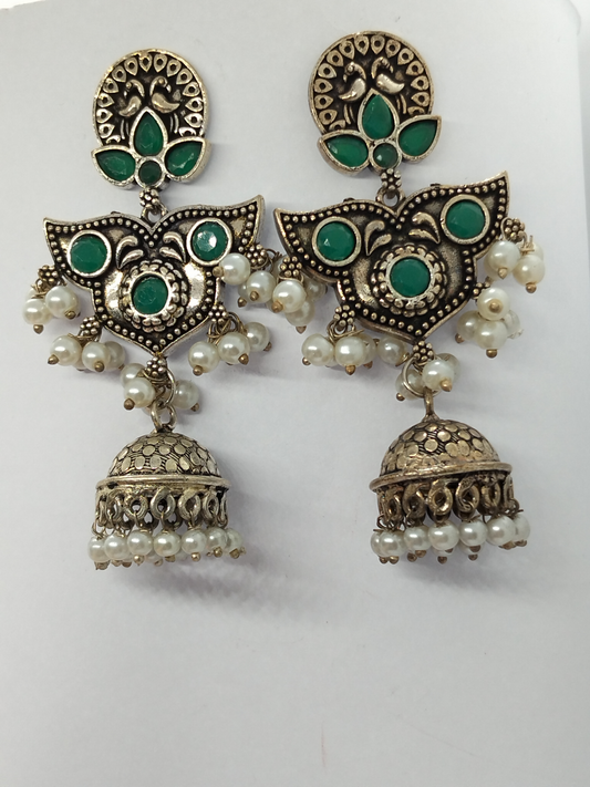 H&A Jewellery Oxidized Brass Handmade Earrings