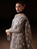 Hussain Rehar Luxury Pret Eid'24 Raw Silk Embellished Stitched 3-Piece Suit-Mist