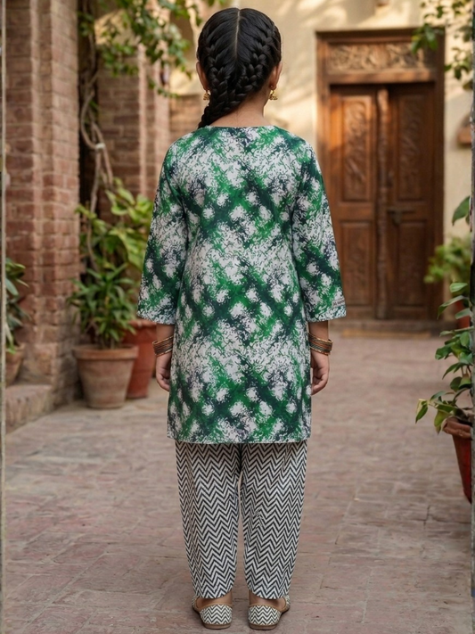 Bin Shaukat Lawn Printed Unstitched 2-Piece Suit