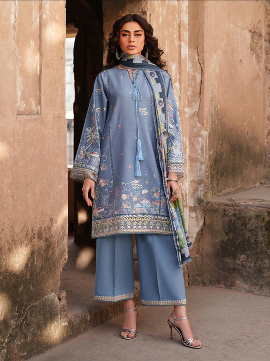 Binilyas Suroor Eid Pret'26 Lawn Embroidered Stitched 3-Piece Suit-242-B