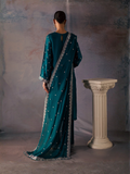 Allure By IH Be-My-Guest Thai Silk Embroidered Stitched 3-Piece Suit-Pine
