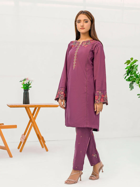 MAK Fashion Cotton Embroidered Stitched Suit 2-Piece-Mahnoor