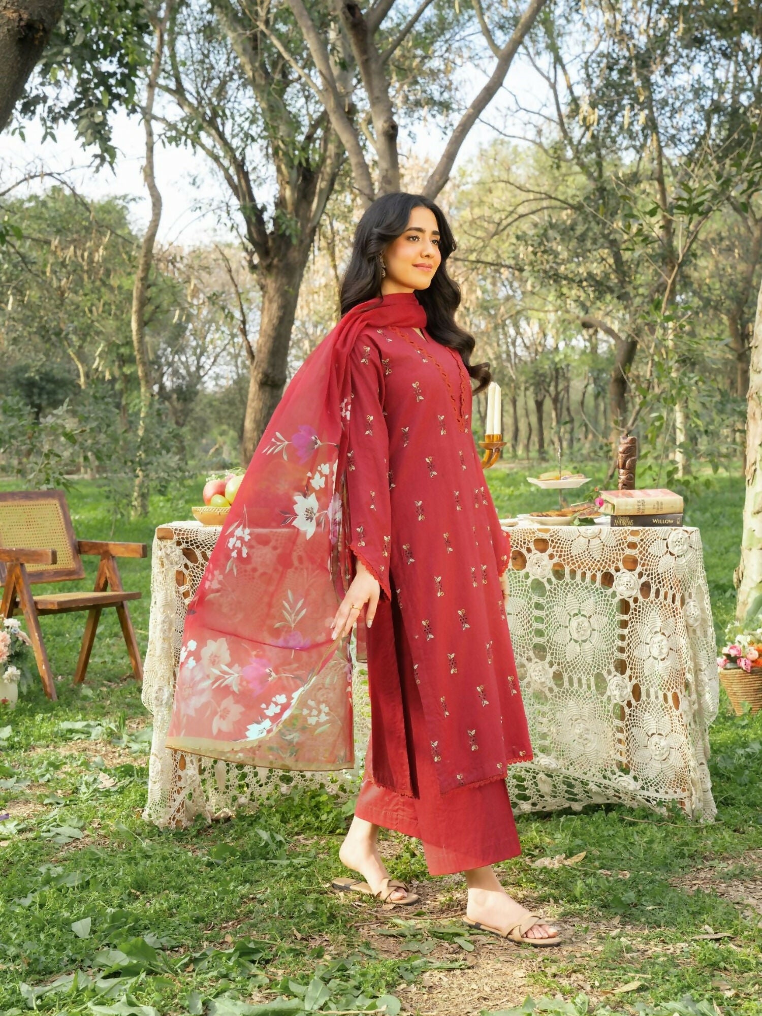Panache Apparel Serenity Cotton Lawn Embroidered Stitched Suit-Reverie