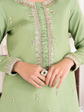 Allure By IH Luxury Pret Raw Silk Embellished Stitched 3-Piece Suit-Fatin