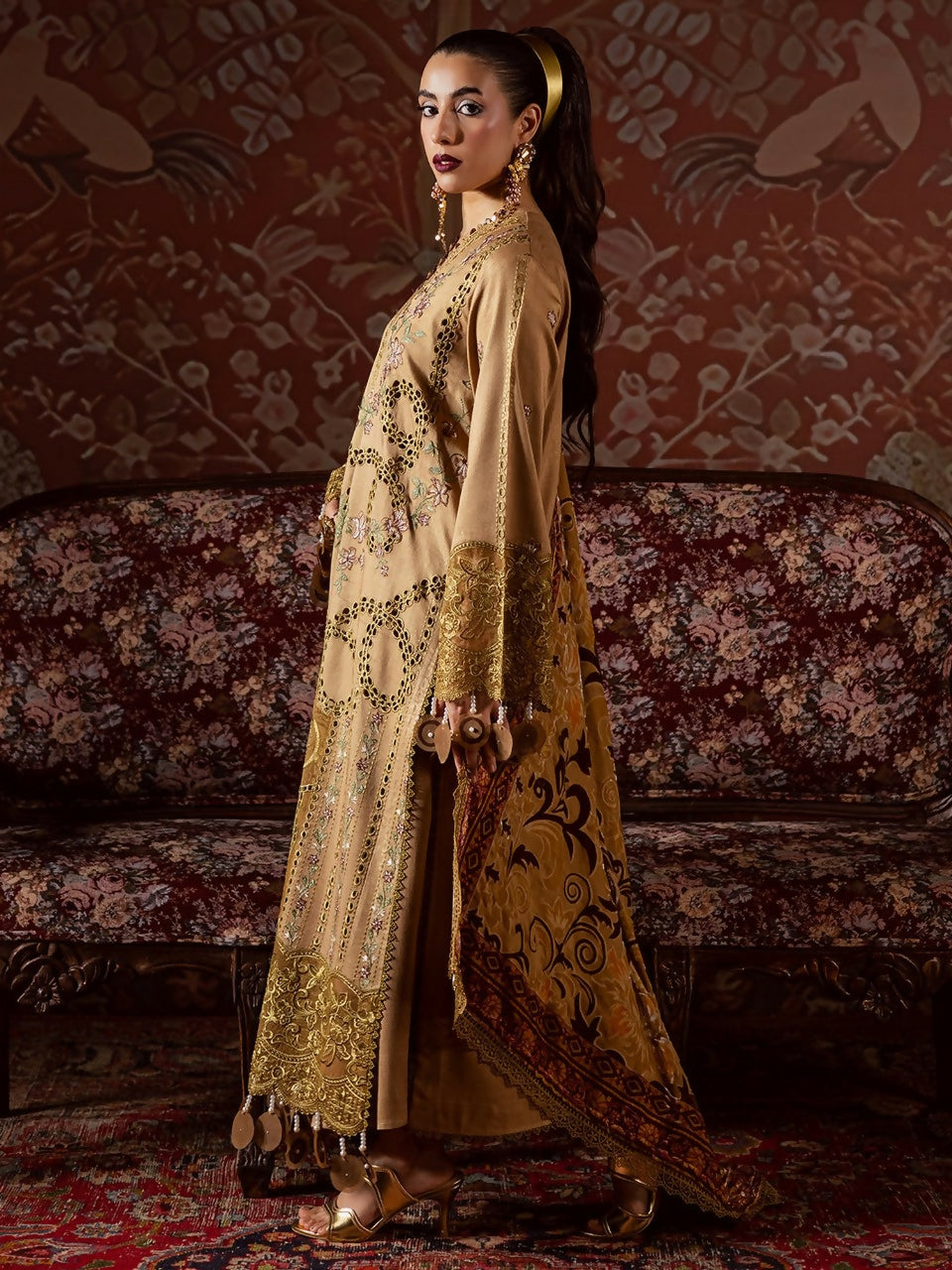 Mahnur Amelia Kotrai Embroidered Unstitched 3-Piece Suit-CK-006