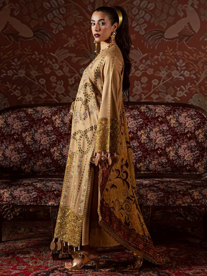 Mahnur Amelia Kotrai Embroidered Unstitched 3-Piece Suit-CK-006