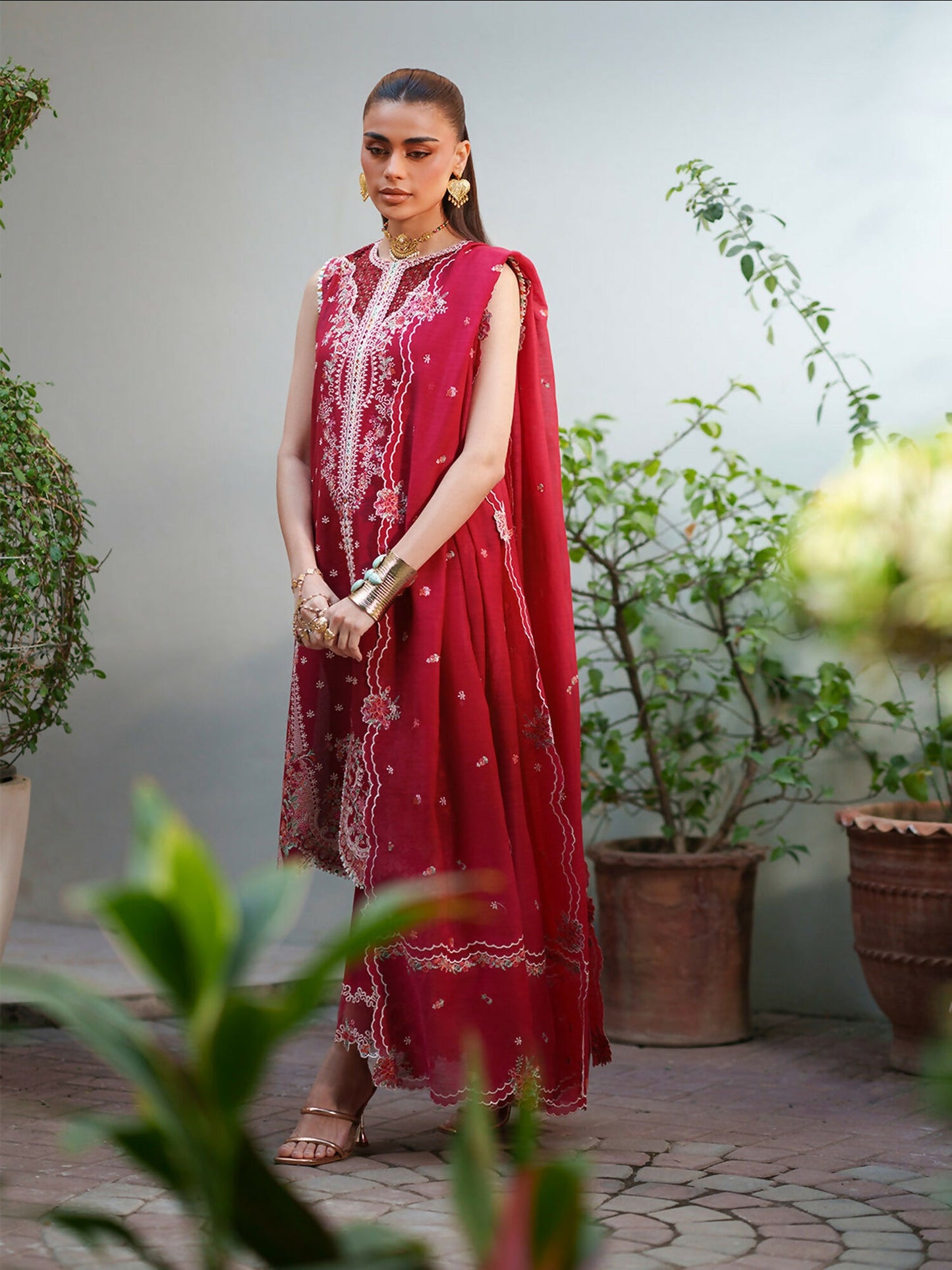 Binilyas Heritage Dore Summer'26 Lawn Embroidered Unstitched 3-Piece Suit-176-A