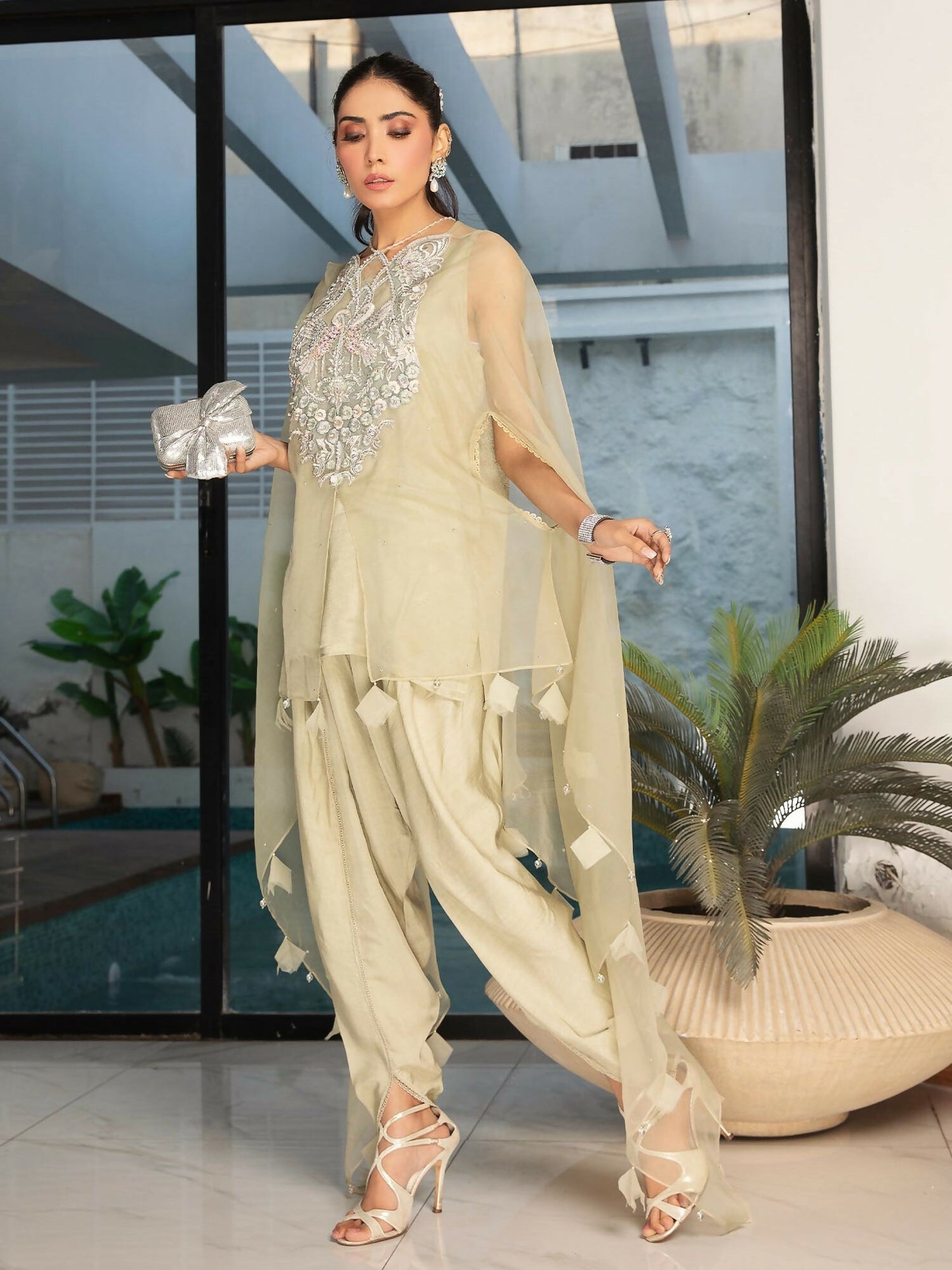 Shiza Hassan Sublime Luxury Pret Organza Embellished Stitched 3-Piece Suit-Inara