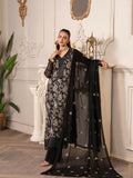 Hemstitch Chiffon Embroidered Stitched 3-Piece Suit-Leia