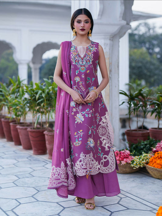 Mahnur Gul Luxury Lawn'26 Embroidered Stitched 3-Piece Suit-G-007