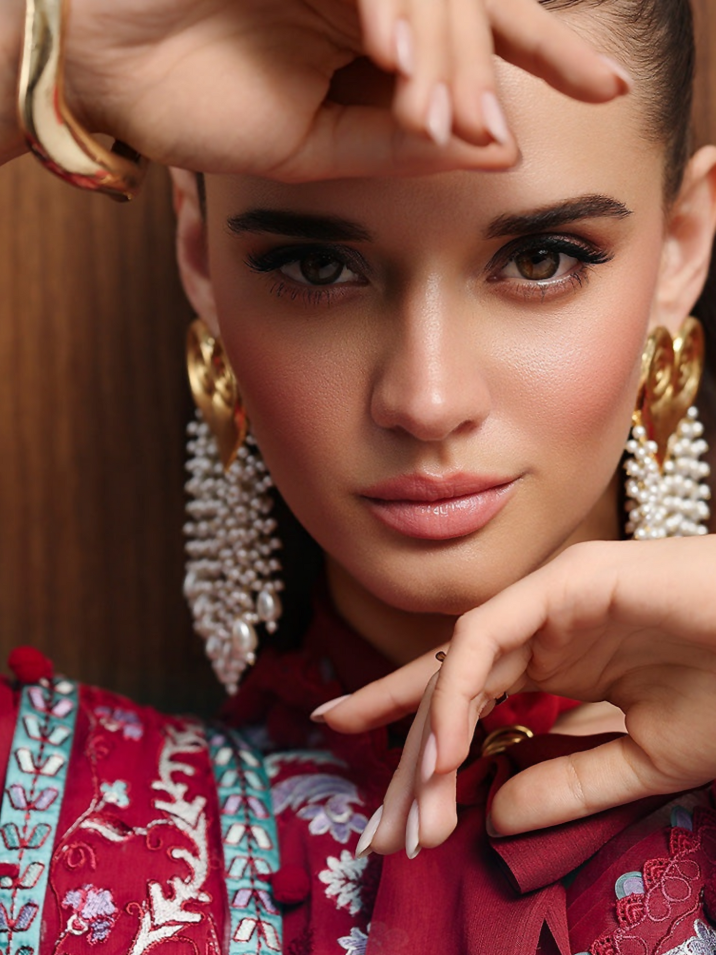 Qalamkar Chikankari Eid Edit'26 Lawn Embroidered Unstitched 3-Piece Suit-CM-03 Ruby