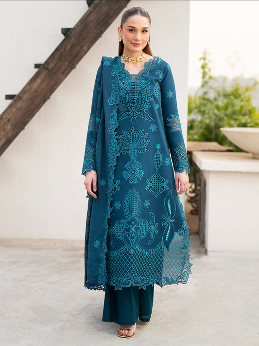 Mahnur Angan Lawn'26 Embroidered Unstitched 3-Piece Suit-AN-014