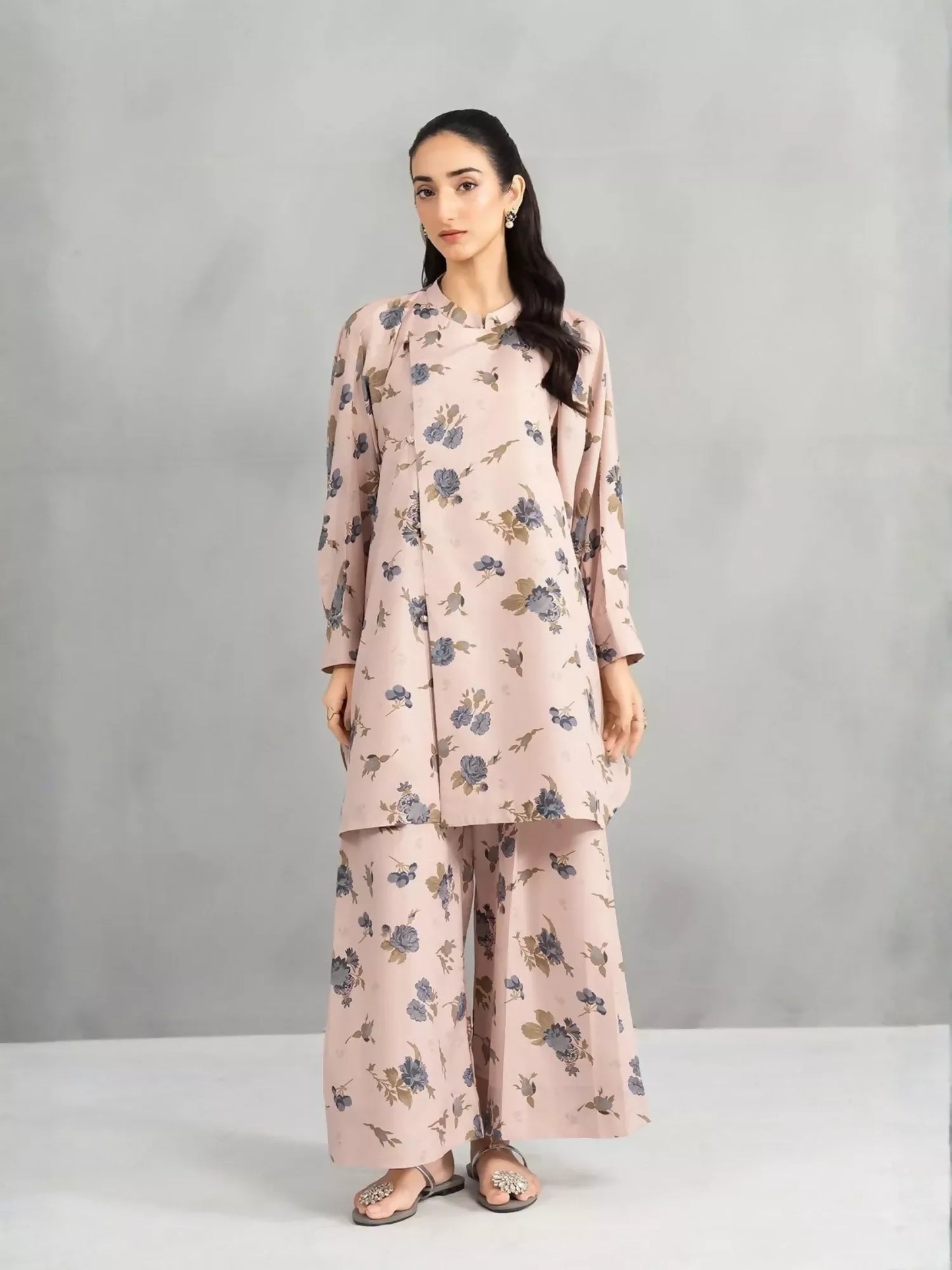 Panache Apparel Dear Summer Silk Lawn Printed Co-Ord Set-Honey Glow