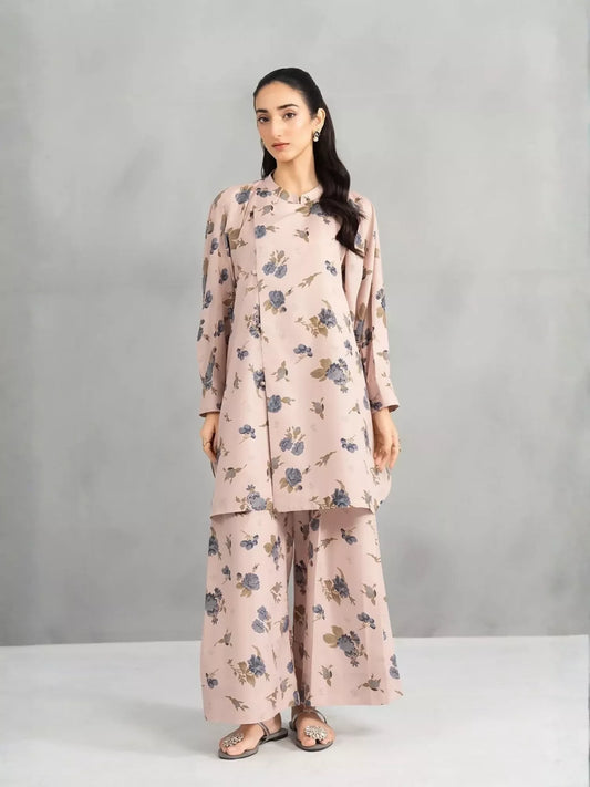 Panache Apparel Dear Summer Silk Lawn Printed Co-Ord Set-Honey Glow