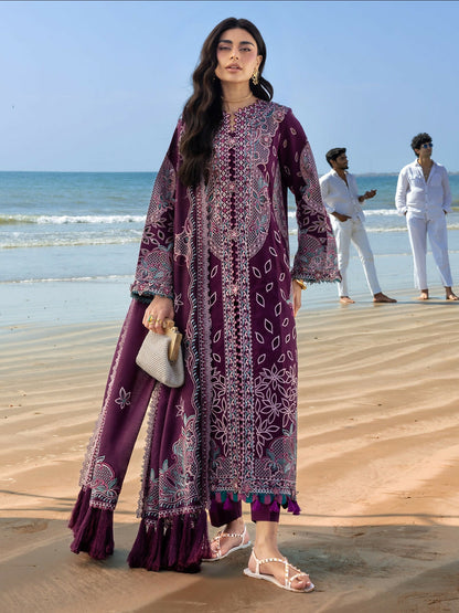 Mahnur Sirene Luxury Lawn'26 Embroidered Unstitched 3-Piece Suit-S-01