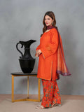 Stylish Collection Musk Raw Silk Printed Stitched 3-Piece Suit-Jahaan