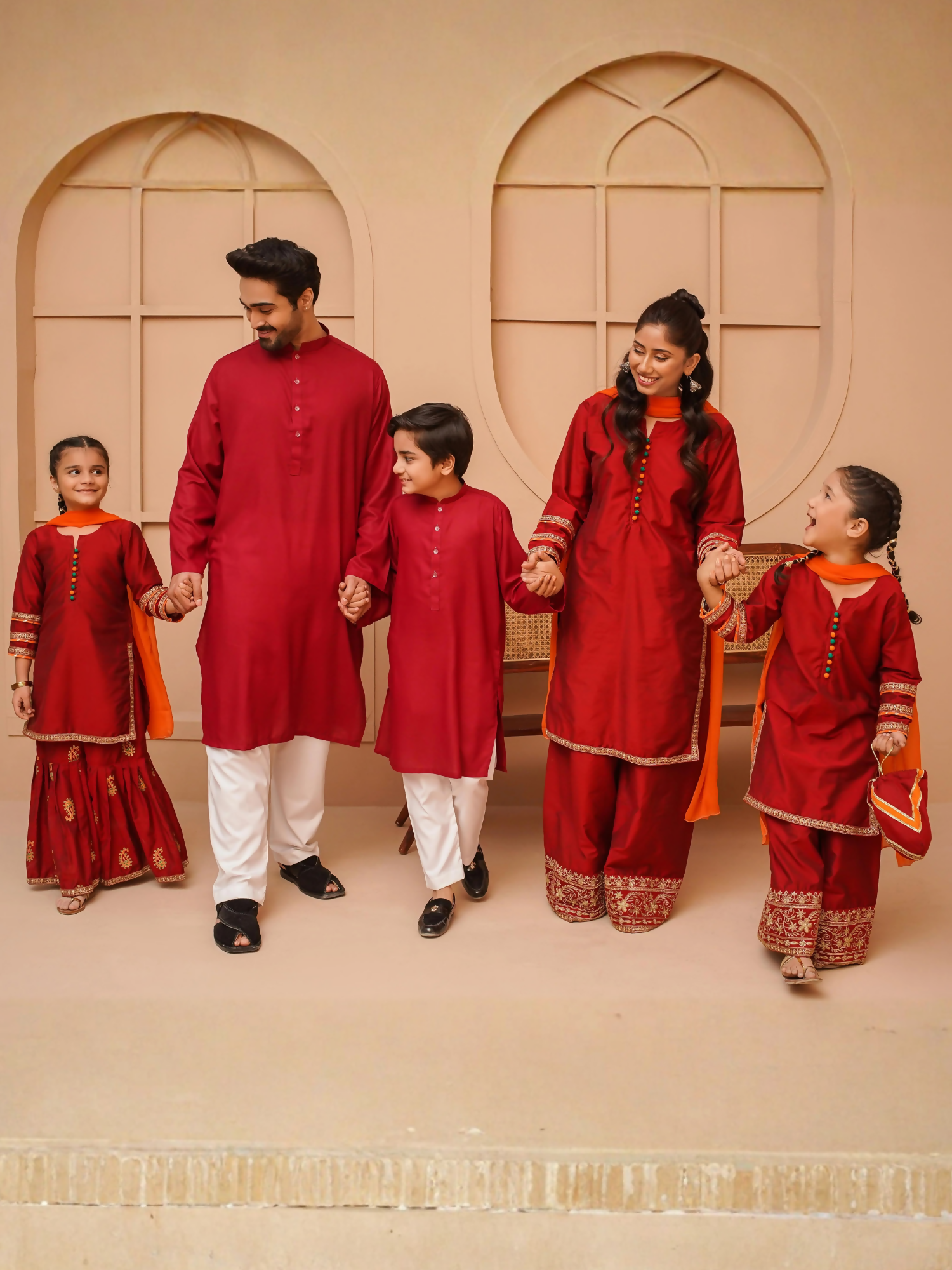 Kidoz Kloset Wash & Wear Kurta Pajama-Amber Mirage-Men