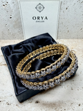 Orya Jewellery Pair White Zircon Bangles