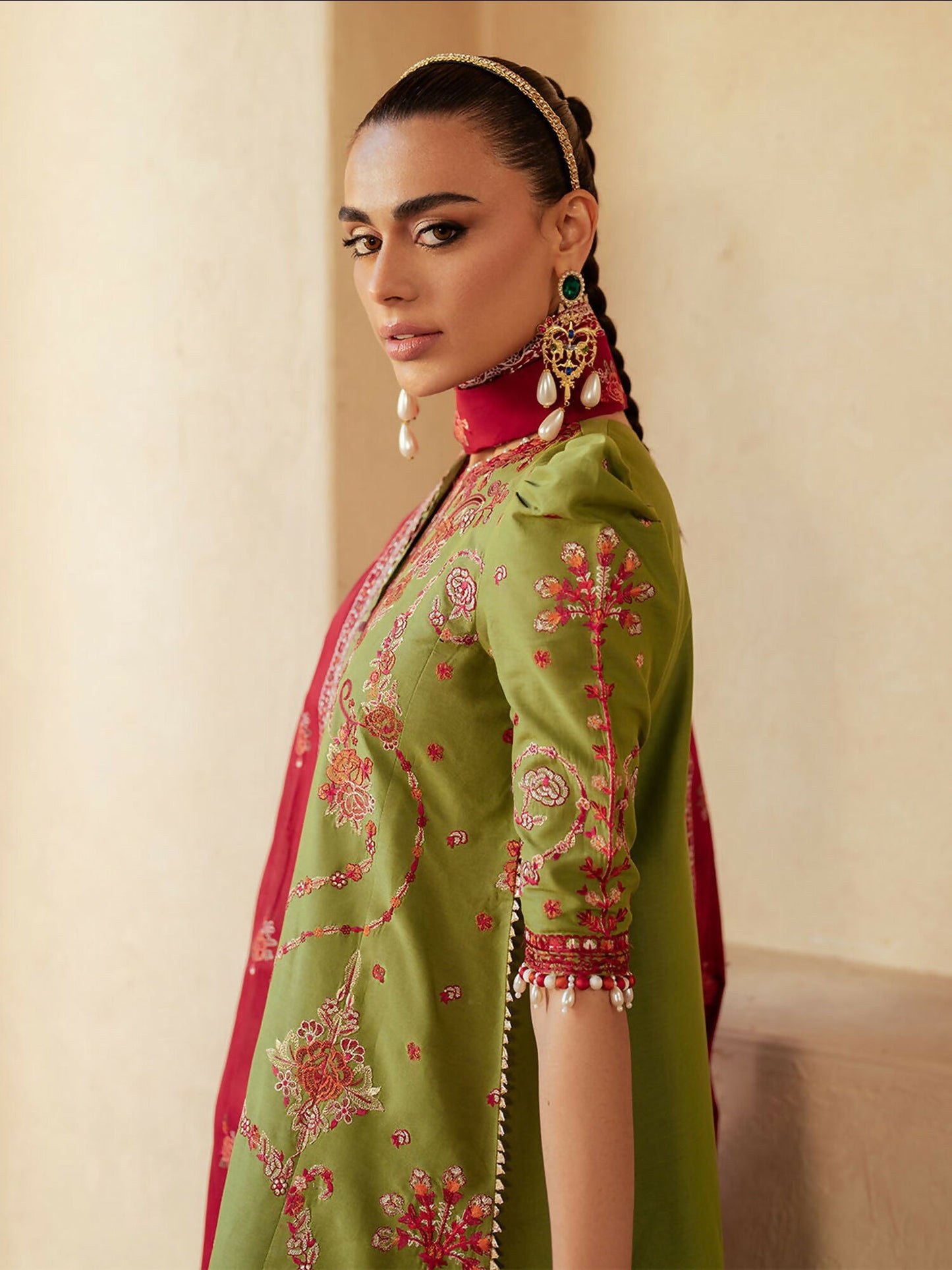 Binilyas Mehroze Lawn Embroidered Stitched 3-Piece Suit-93-B