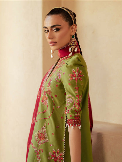 Binilyas Mehroze Lawn Embroidered Stitched 3-Piece Suit-93-B